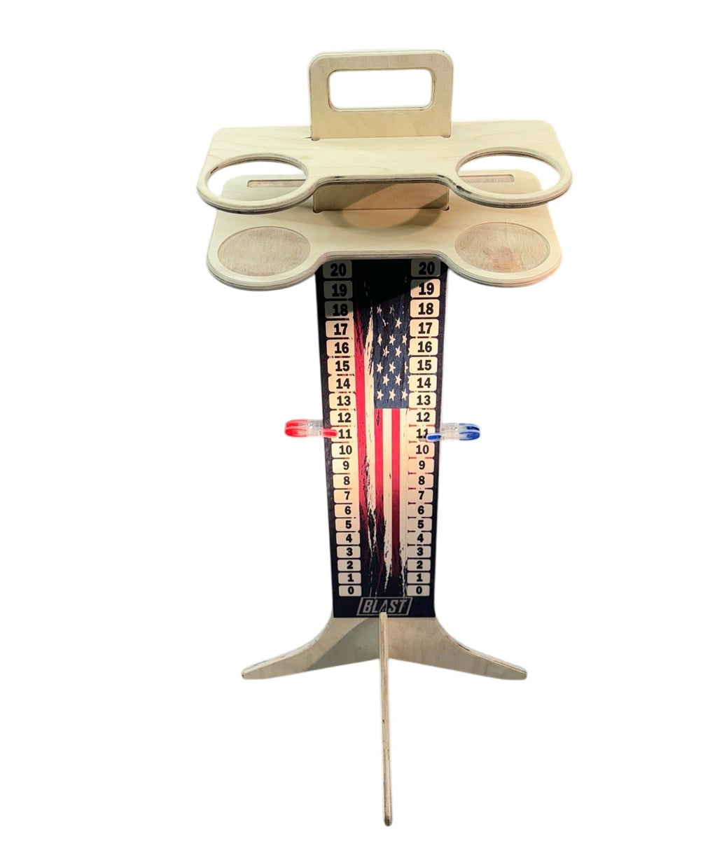 Flag Buck Cornhole Set - winter theme
