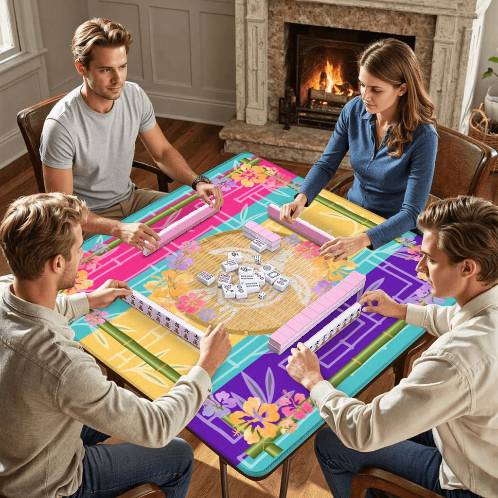Flairing With Aloha Hawaii Mahjong Mat