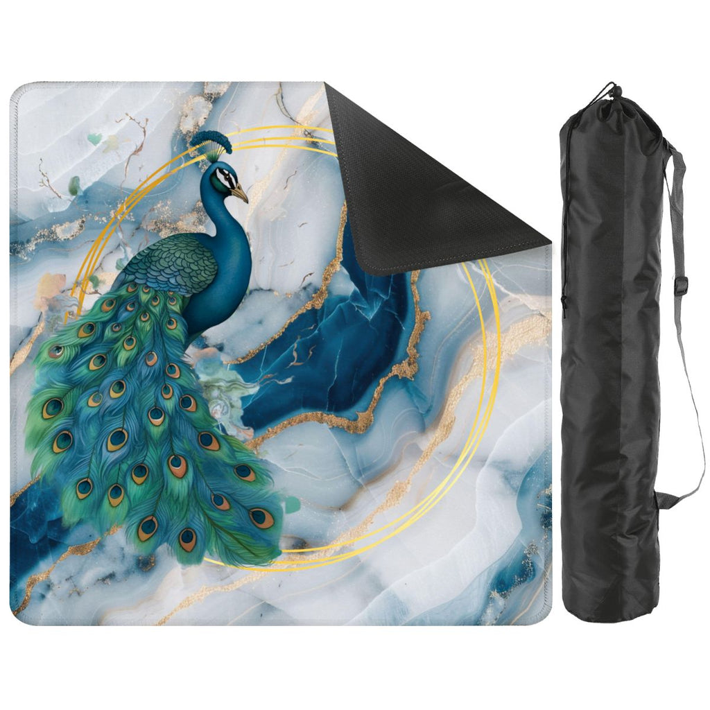 Peacock Blue Lagoon Mahjong Mat