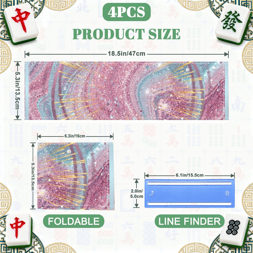 Sparkle Farkle Glitter Glam 4 Mahjong Card Holder with Line Finder