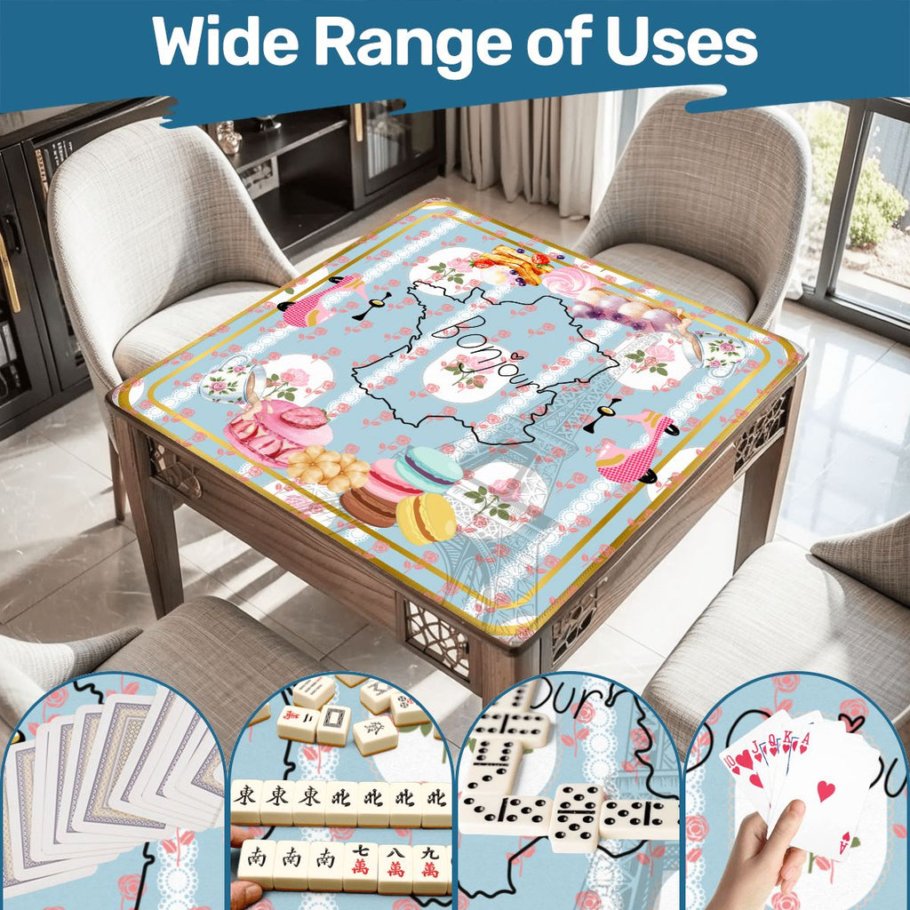 The French Patisserie Mahjong Mat 33"x33" (Ship Rolled up)