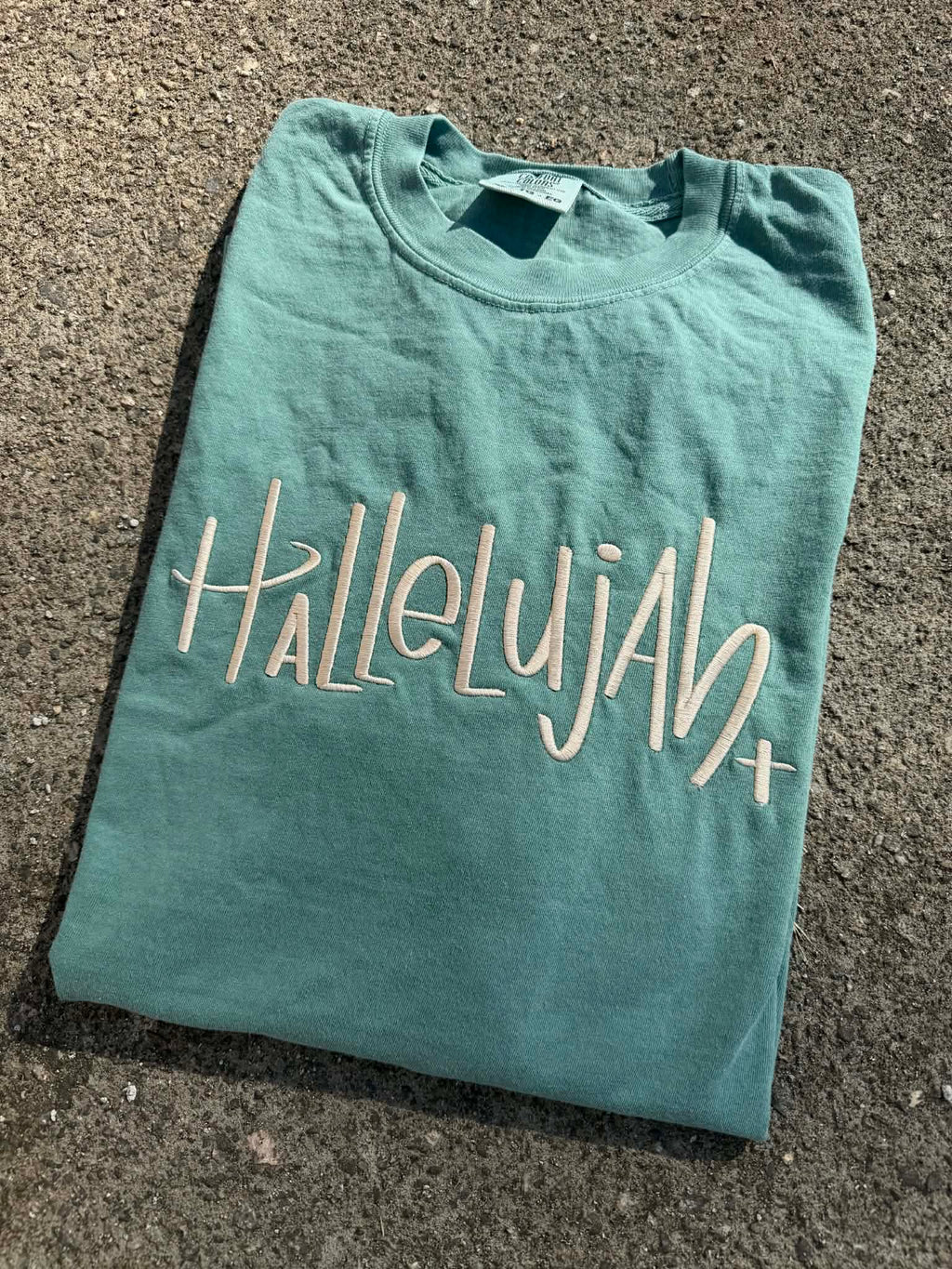 Hallelujah Embroidered Comfort Color T-Shirt