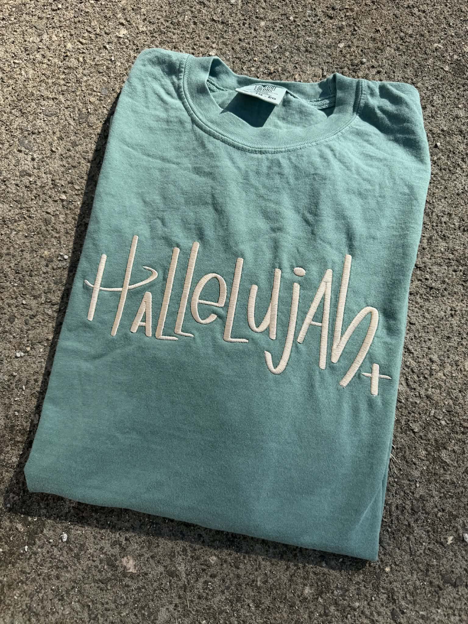 Hallelujah Embroidered Comfort Color T-Shirt