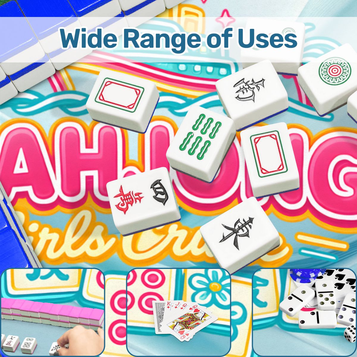 Mahjong Girls Cruise, Scalloped Mahjong Mat