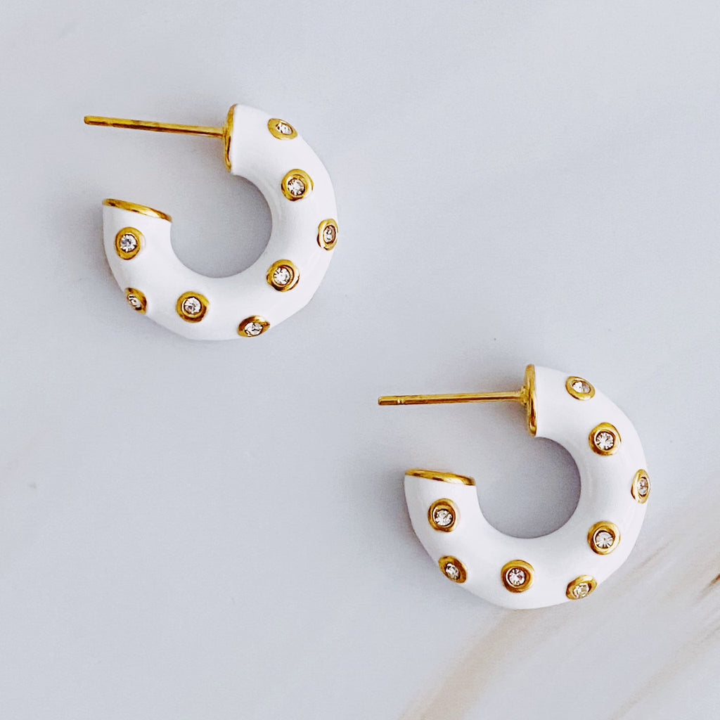 Jeweled Hoop Earrings for Casual Wear - Stunning & Versatile