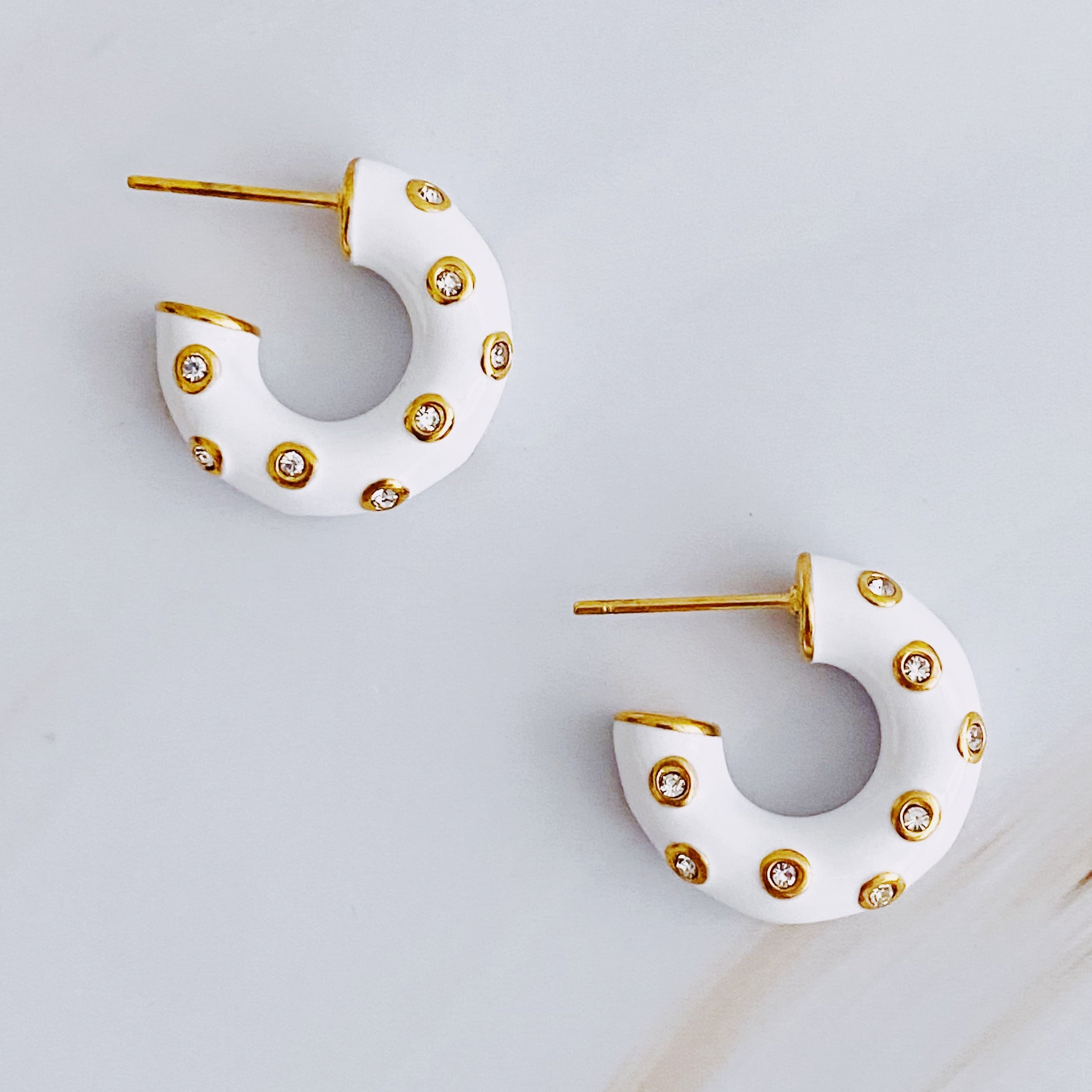 Jeweled Hoop Earrings for Casual Wear - Stunning & Versatile
