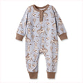Wild Wrangler/Blue Western Bamboo Henley Cowboy Romper