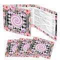 Harlequin Romance Floral Preppy 4 Mahjong Card Holder with Line Finder