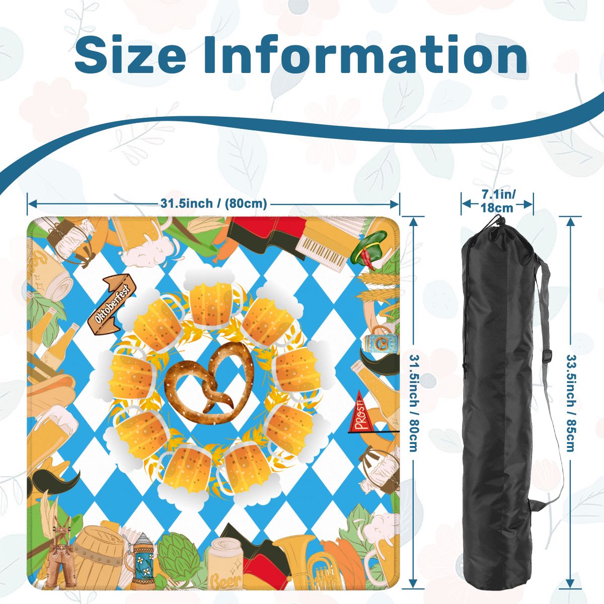 Pretzels, Pungs & Pilsner Oktoberfest Mahjong Mat