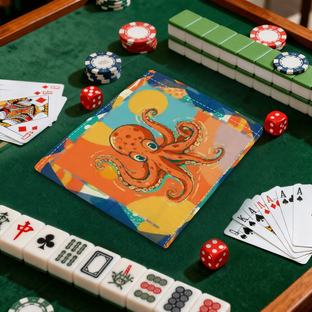Octovibe Blue Lagoon 4 Mahjong Card Holder with Line Finder