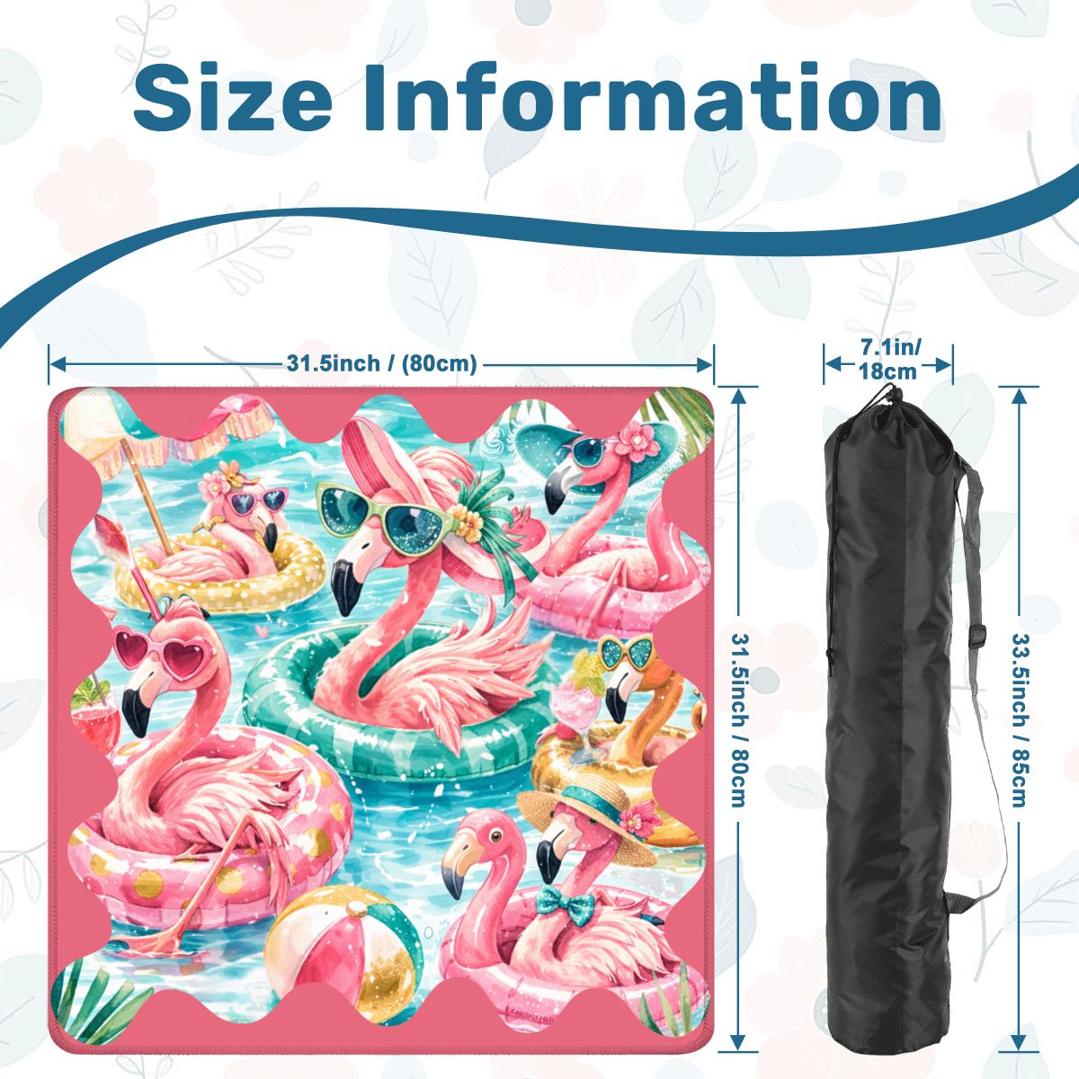 Flamingo Palm Party Mahjong Mat