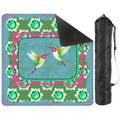 Emerald Mahjong Mat, Flutterbird Mat, Preppy Pink, Green Blue Floral