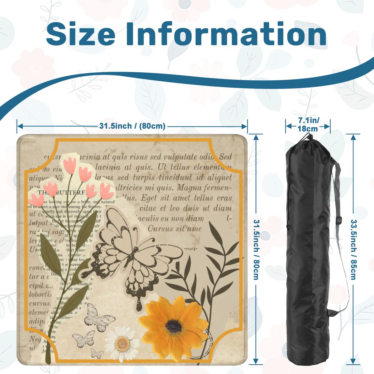 The Vintage Scrapbook Heirloom Butterfly, Floral Garden Mahjong Mat