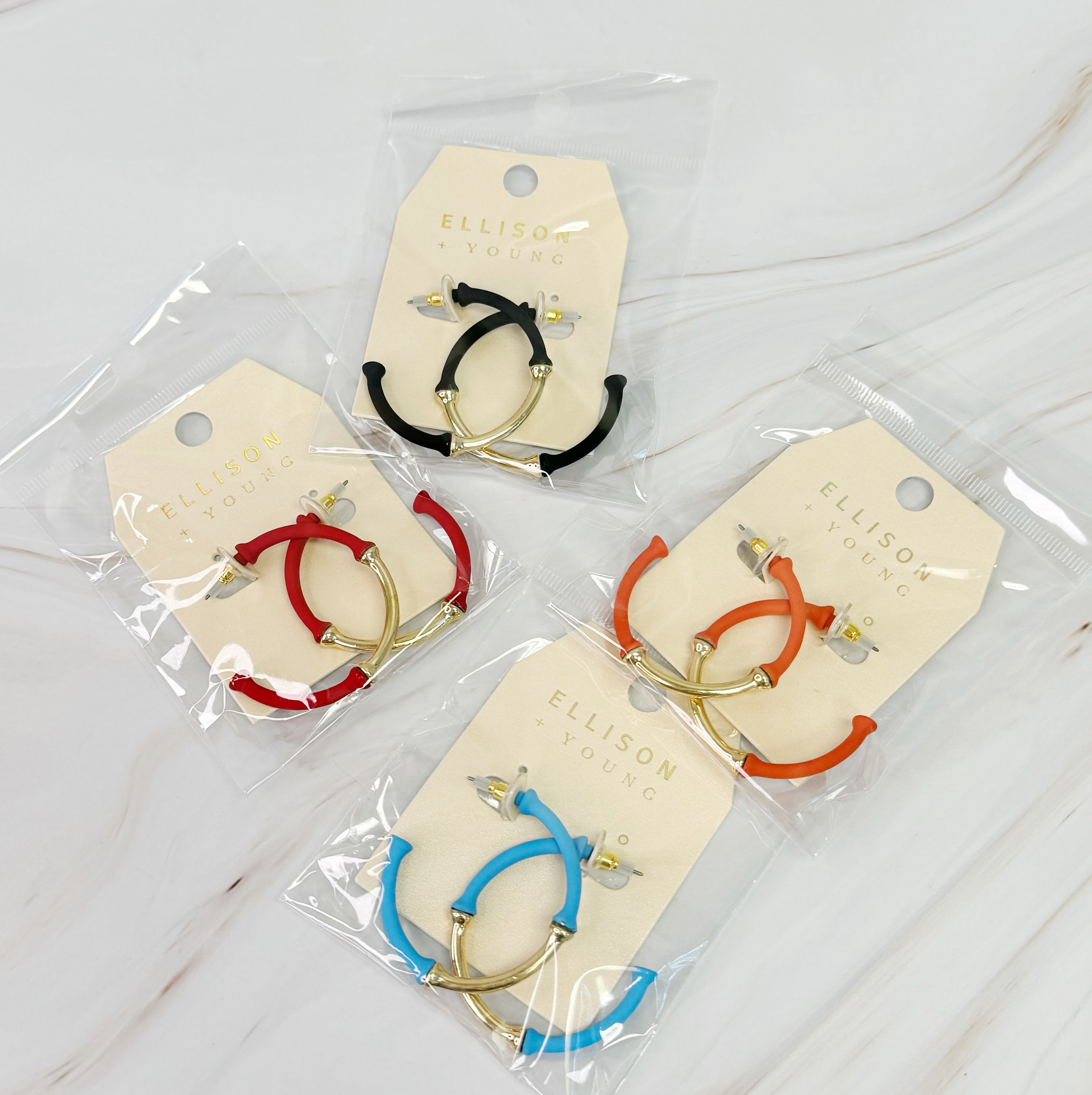 Colorful Bamboo Hoop Earrings for Vibrant Style
