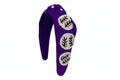 Baseball Knot Headband - Seed Bead Purple