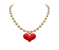 Bubble Heart Necklace - Red