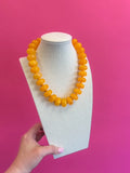 Circle Bauble Ball Necklace - Orange