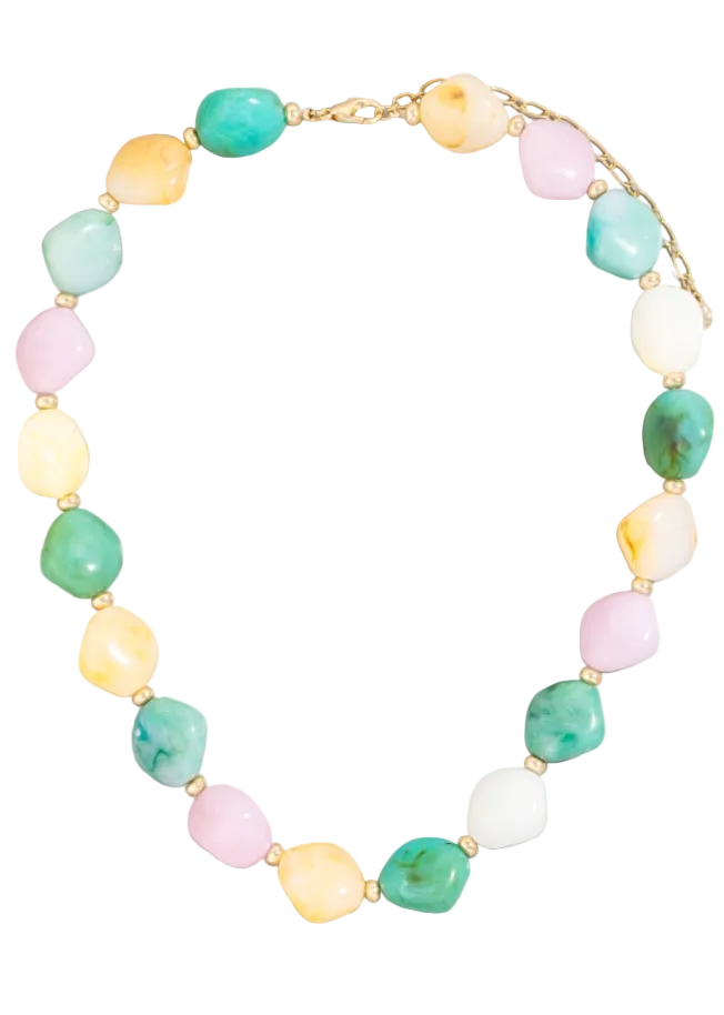 Spring Colorful Bead Necklace