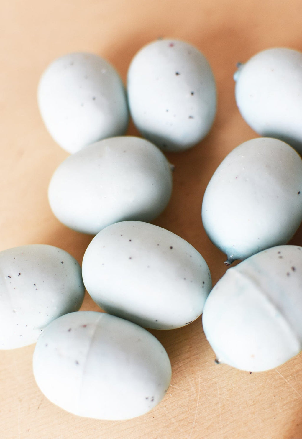 2" Faux Light Blue Eggs Assortment