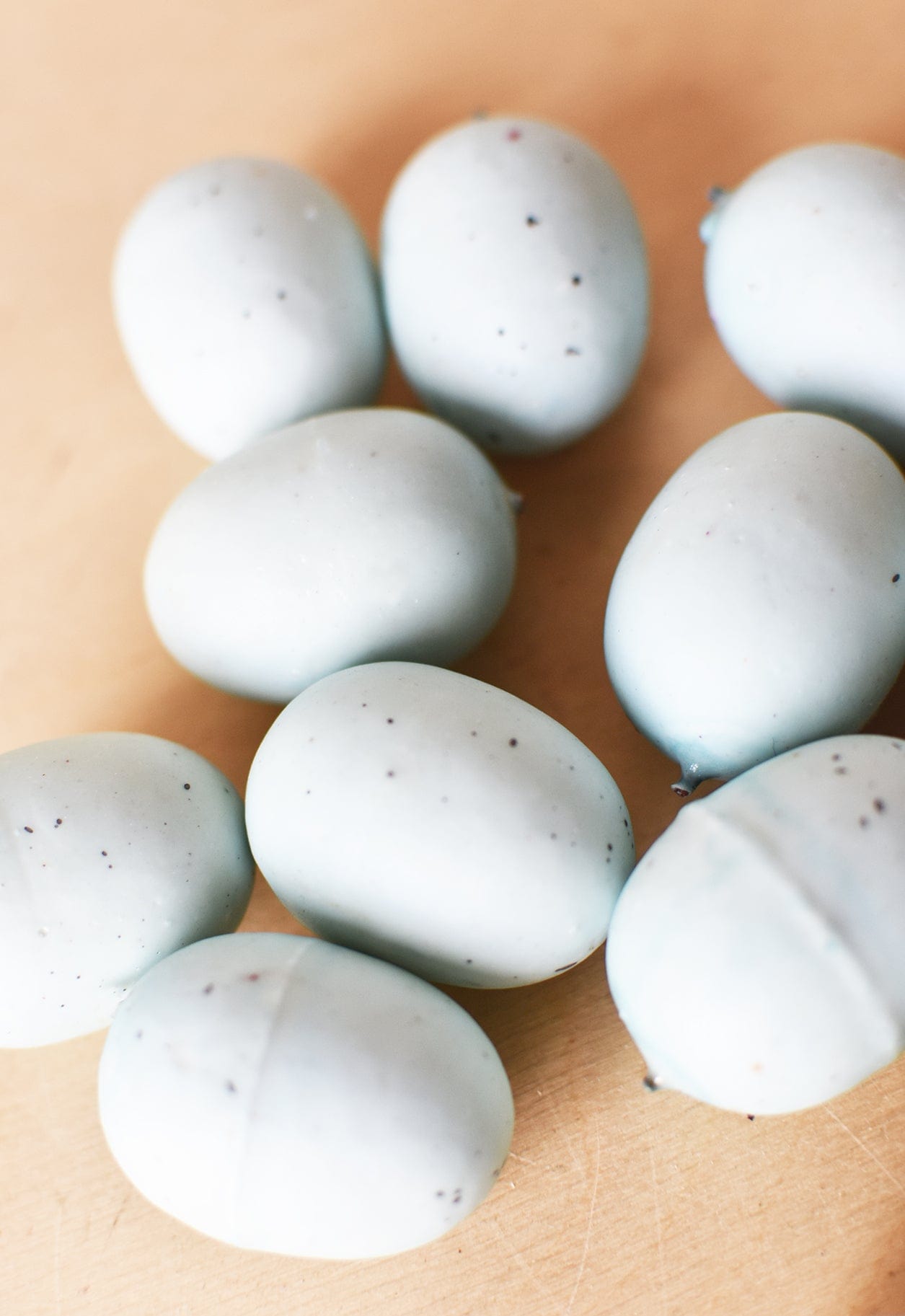 2" Faux Light Blue Eggs Assortment
