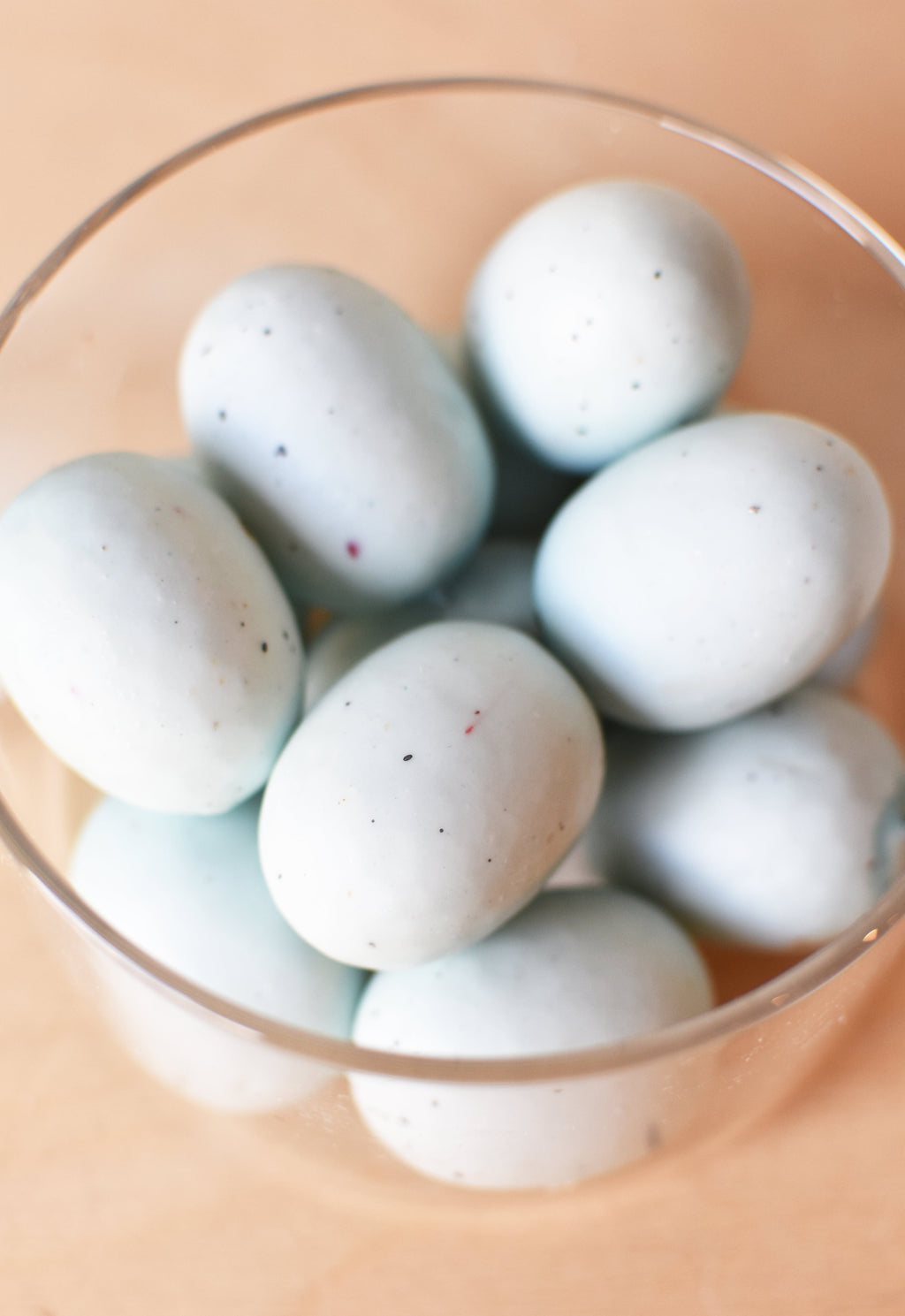 2" Faux Light Blue Eggs Assortment