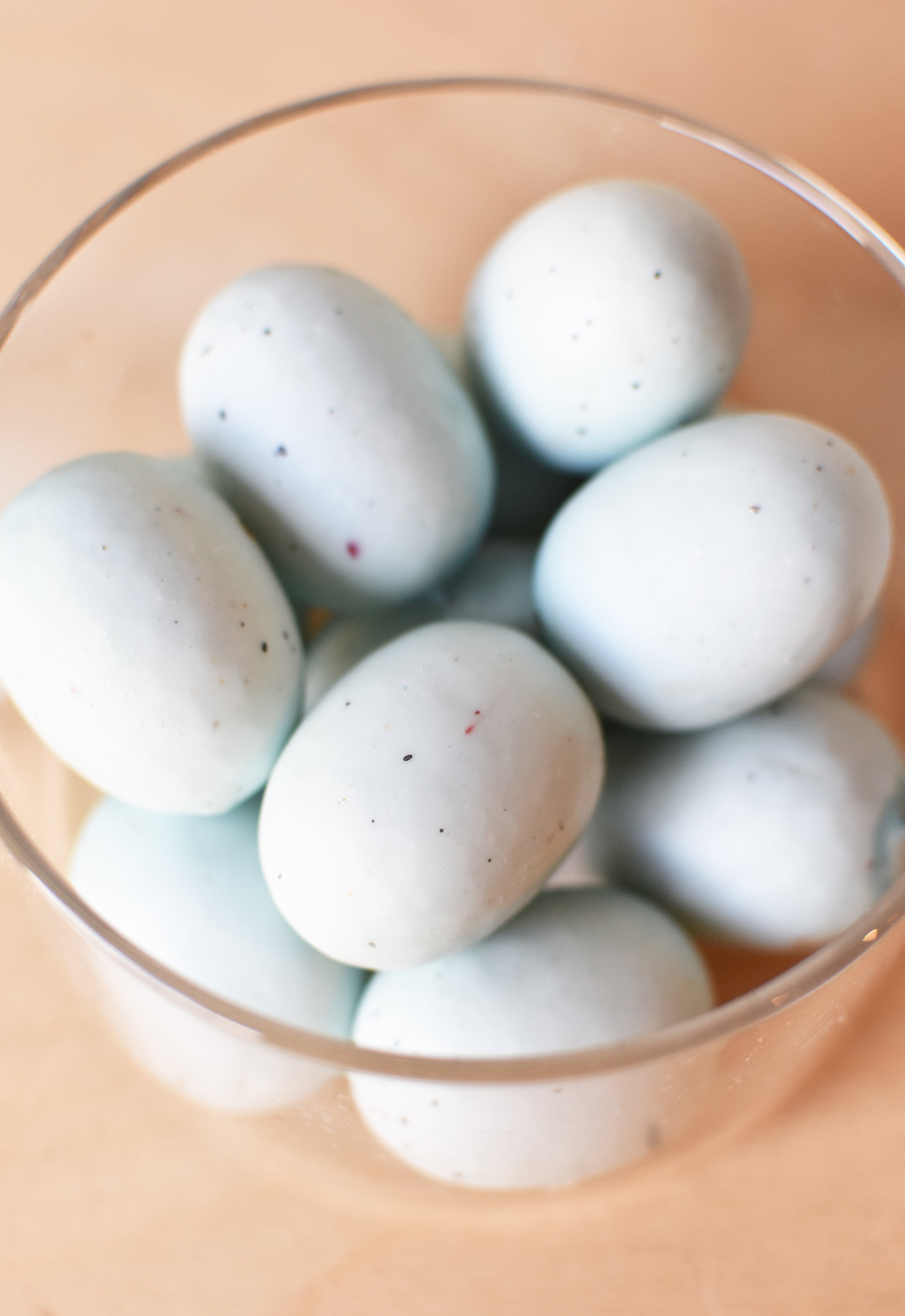 2" Faux Light Blue Eggs Assortment