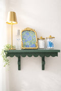 Scalloped Green Wooden Shelf