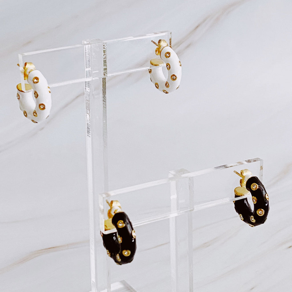 Jeweled Hoop Earrings for Casual Wear - Stunning & Versatile