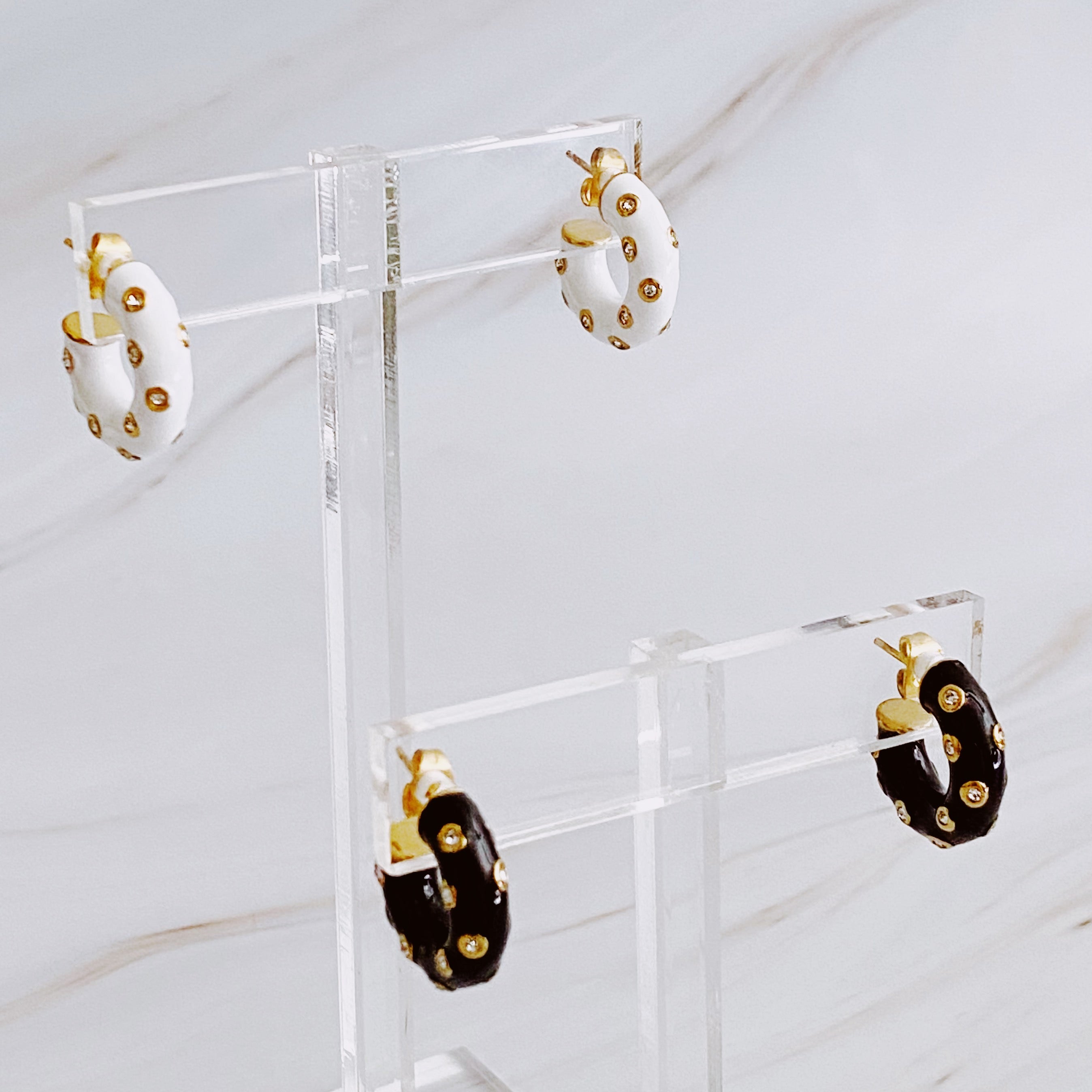 Jeweled Hoop Earrings for Casual Wear - Stunning & Versatile