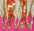 Fall Scarf Necklaces - Nude, Orange, Browns