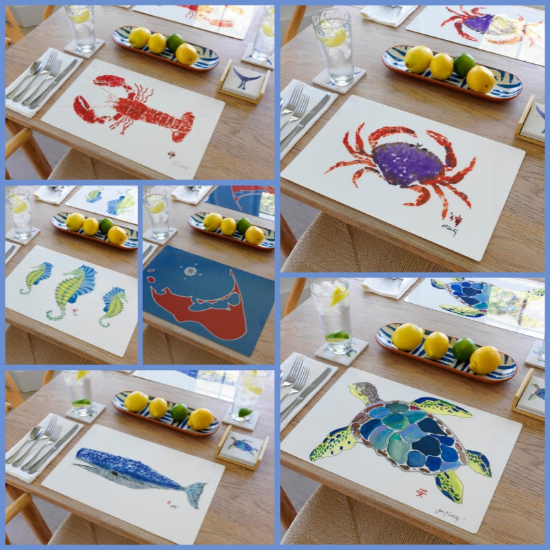 Pink Lobster Placemat | Beach House