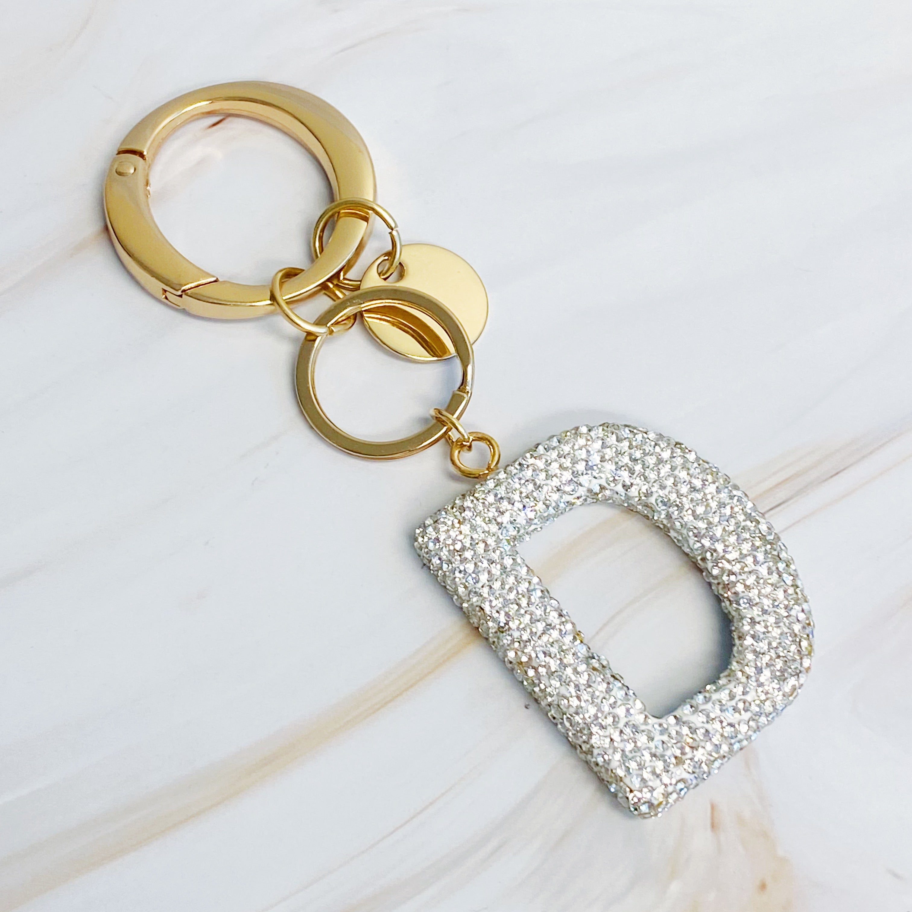 Stylish Initial Keychain - Personalized Glam Accessory