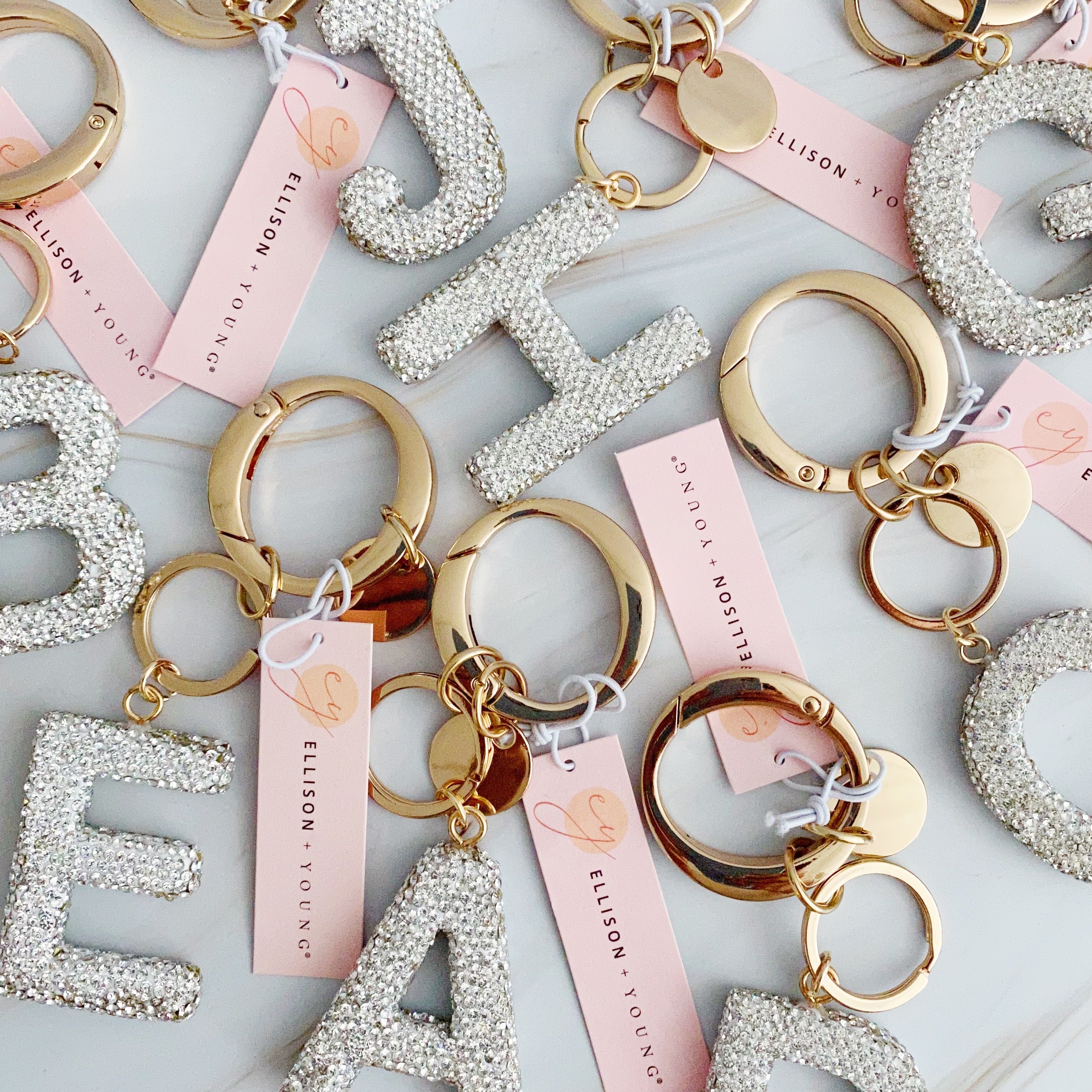 Stylish Initial Keychain - Personalized Glam Accessory