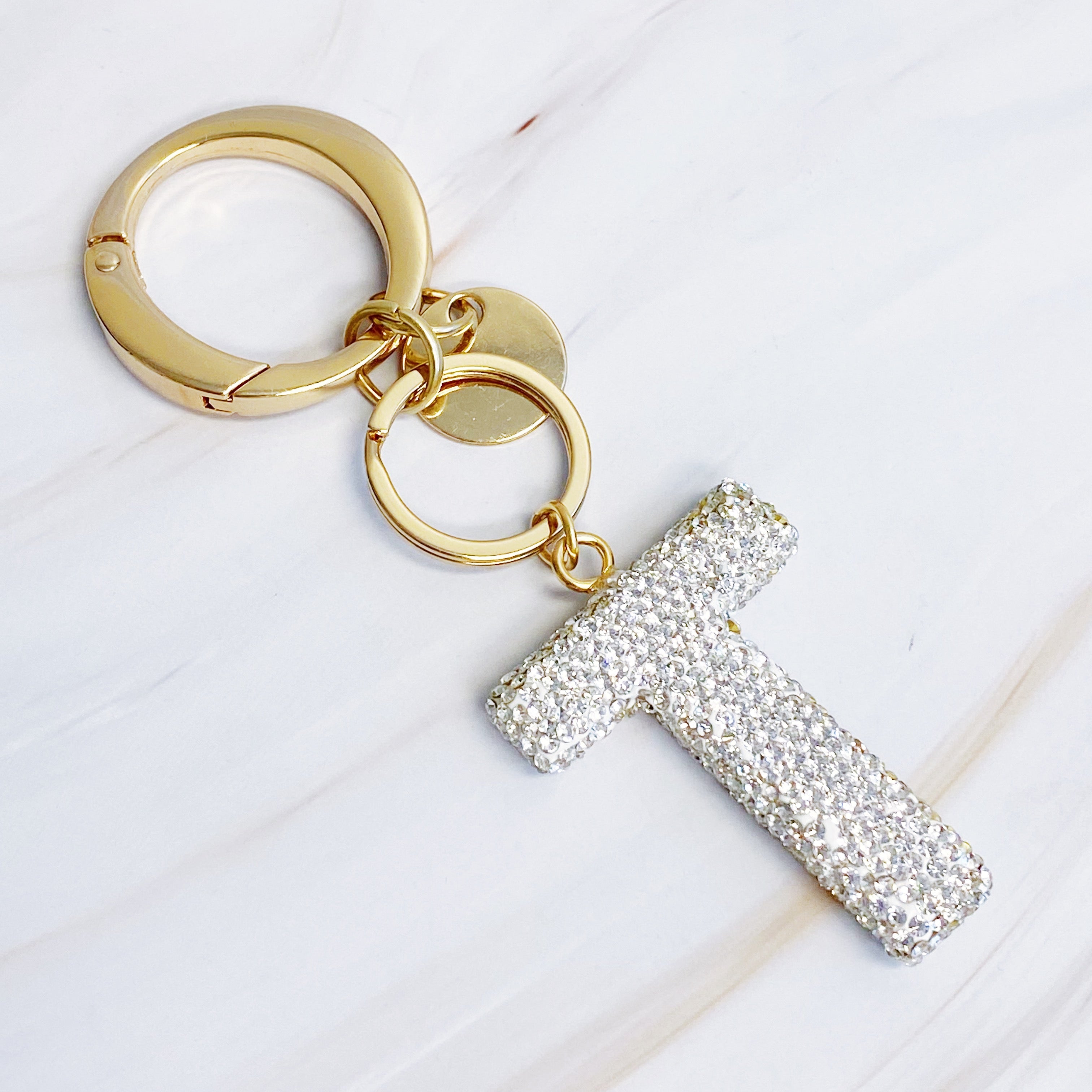 Stylish Initial Keychain - Personalized Glam Accessory