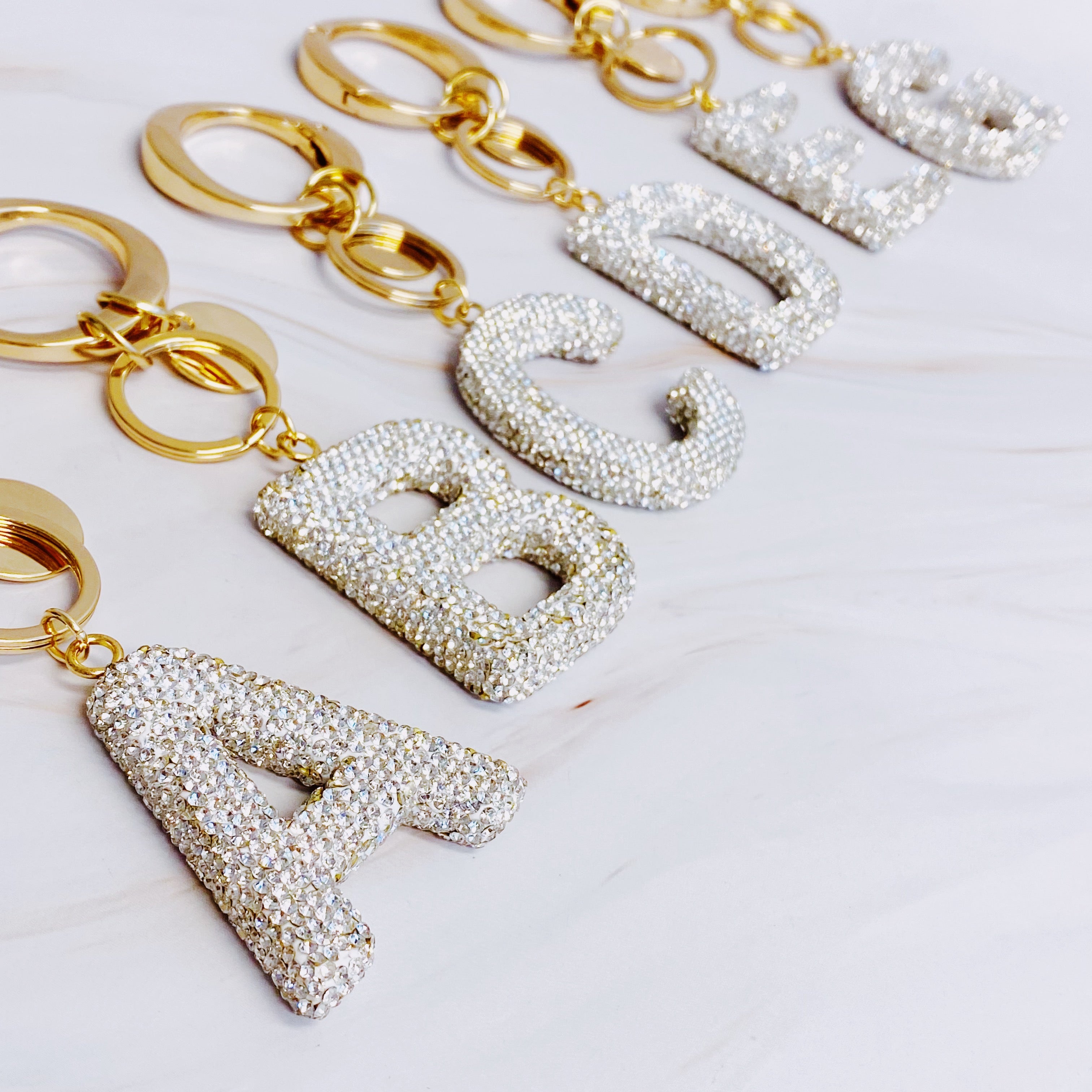 Stylish Initial Keychain - Personalized Glam Accessory