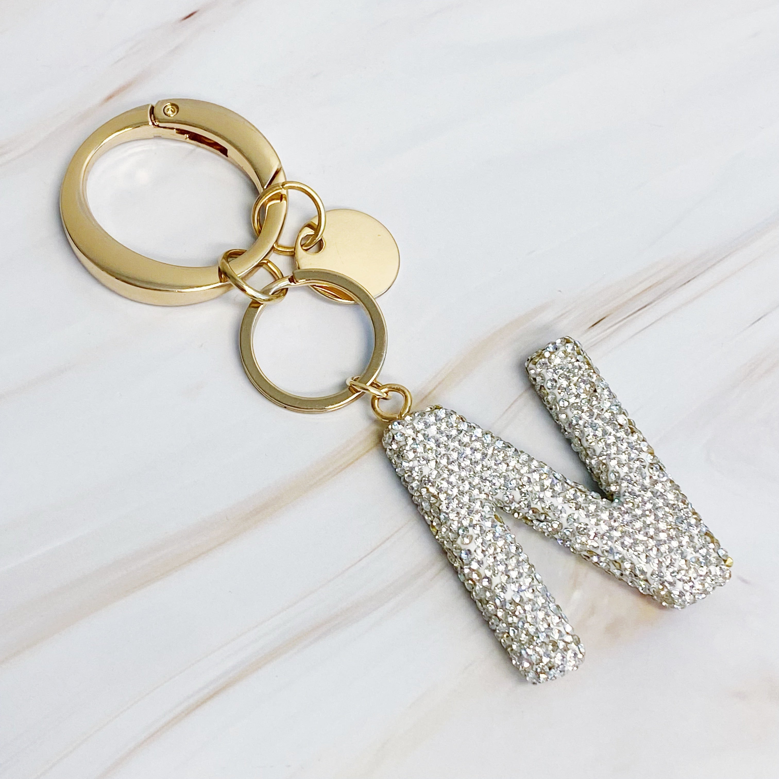 Stylish Initial Keychain - Personalized Glam Accessory
