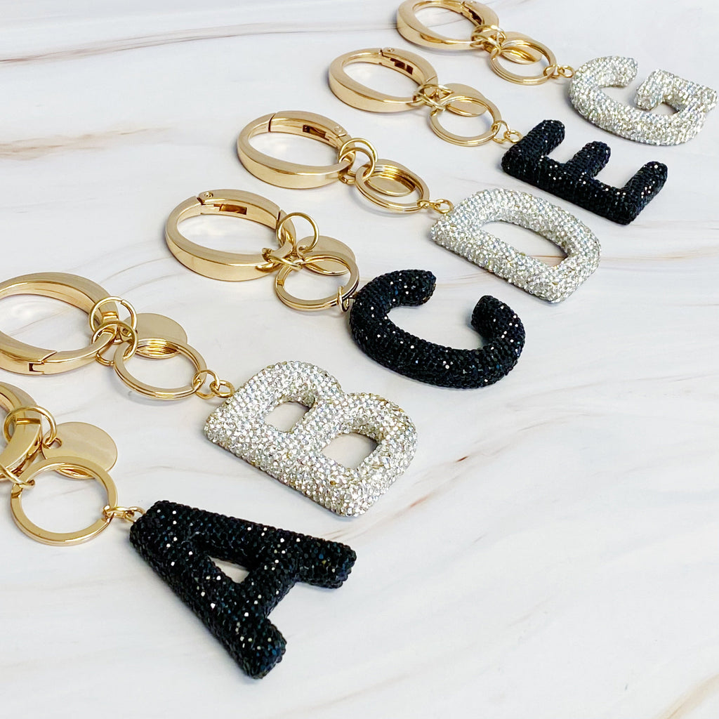 Stylish Initial Keychain - Personalized Glam Accessory