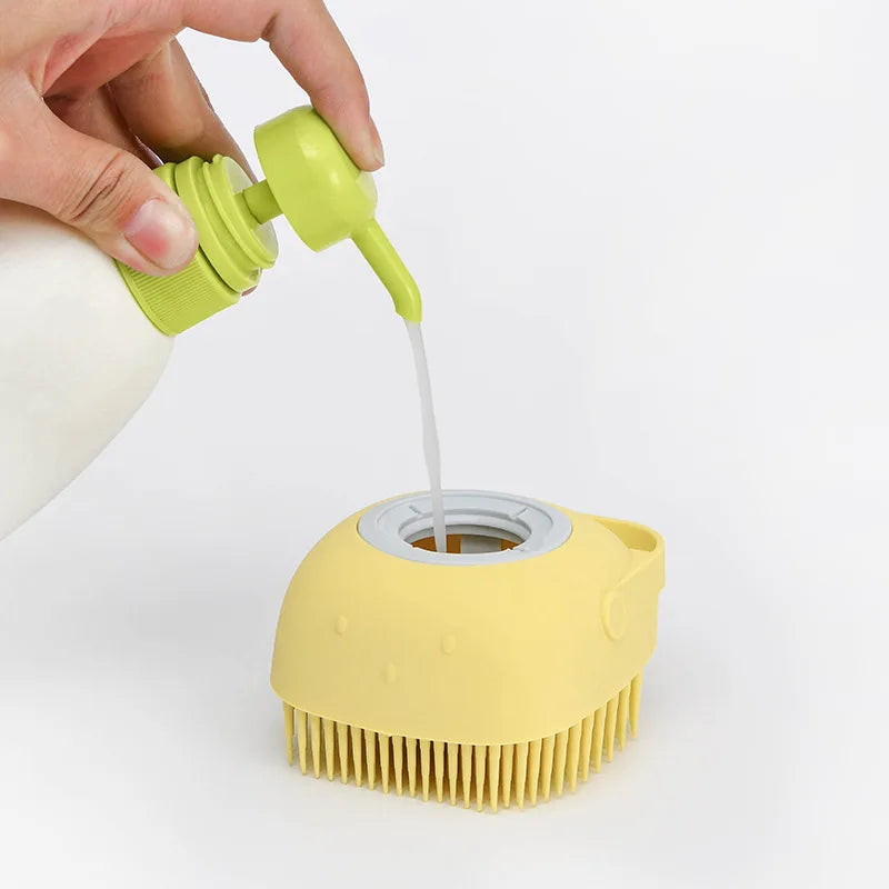 Dog & Cat Bath Massage Brush – Soft Silicone Pet Accessories Tools