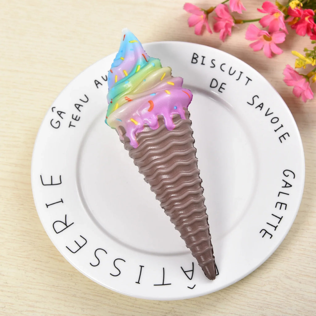 Colorful Ice Cream Squishy Toy | Slow Rising Stress Relief Squeeze