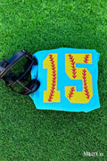 Softball # Chenille Sweatshirt