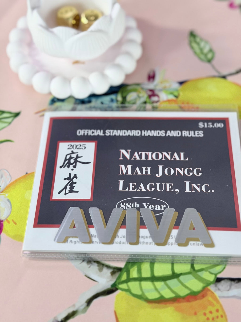 PERSONALIZED MAHJONG CARD HOLDER