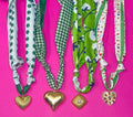 Spring Scarf Necklace - Greens