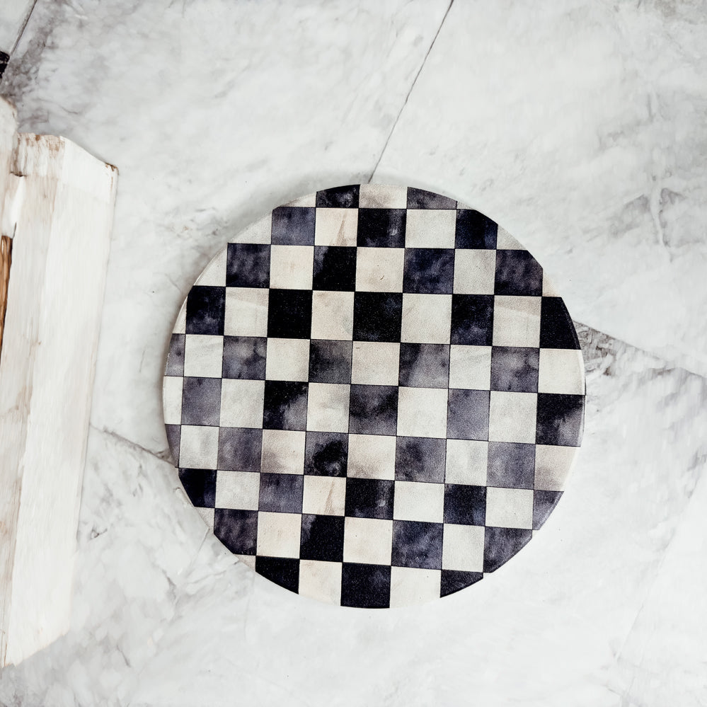 Courtly Check Coasters