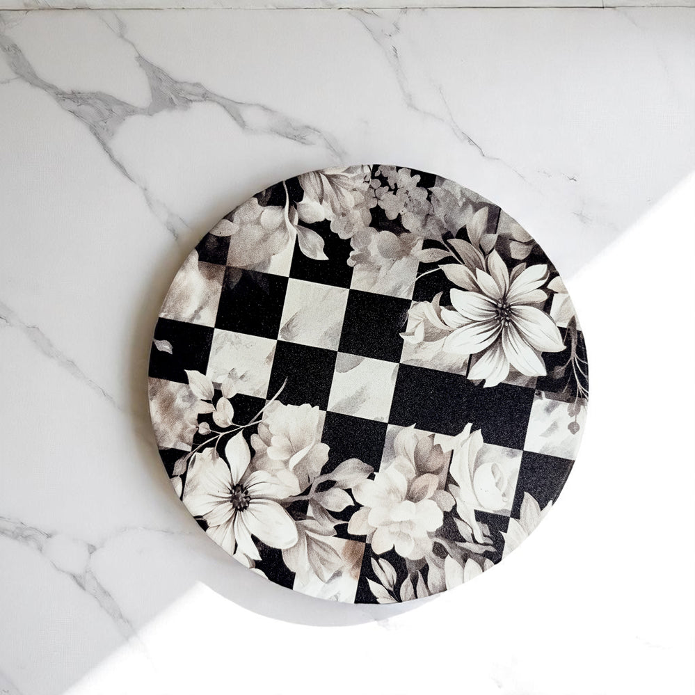 Courtly Check Coasters