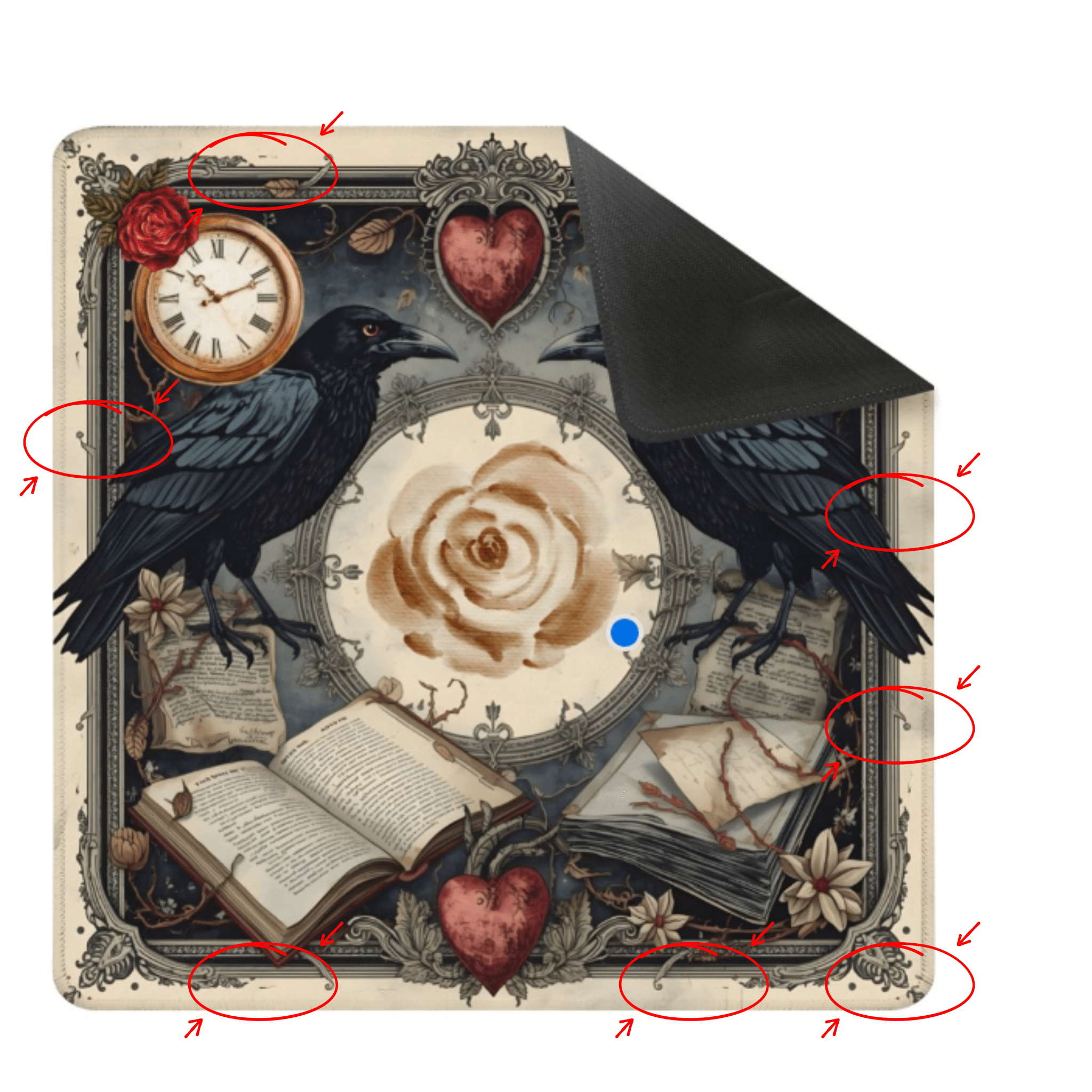 Edgar Allen Poe Enchanted Mahjong Mat