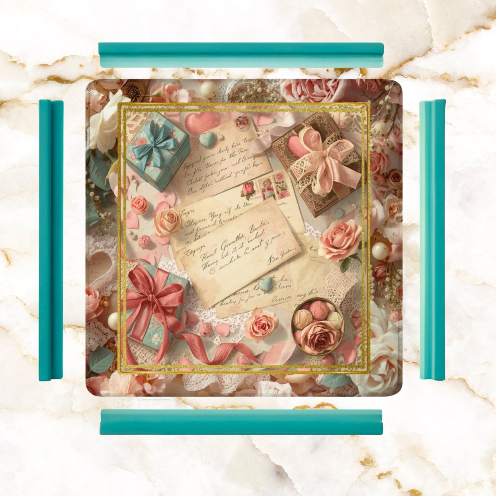 French Love Letter Victorian Mahjong Mat Lettre D'amour