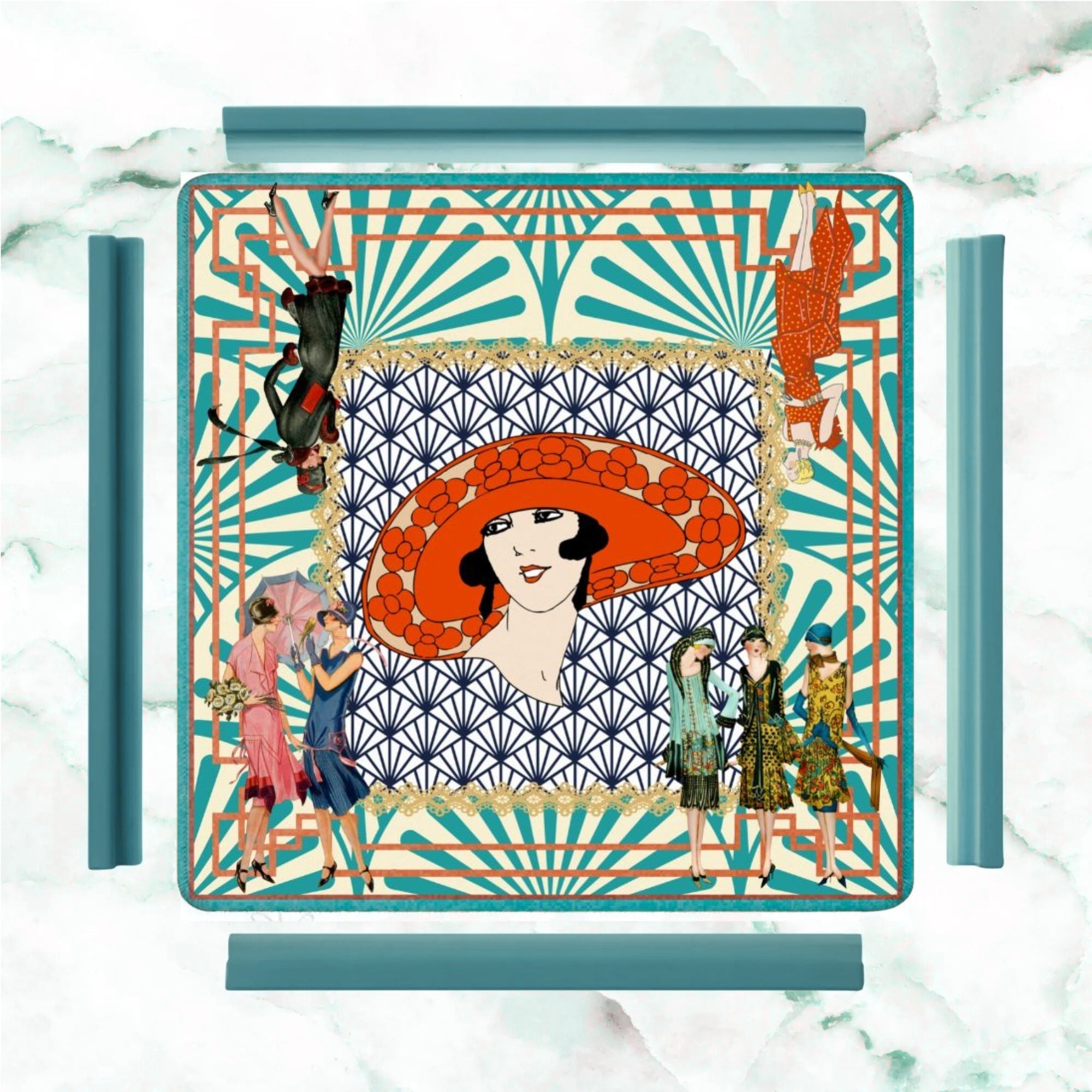 The Roaring 1920's Art Deco Mahjong Mat