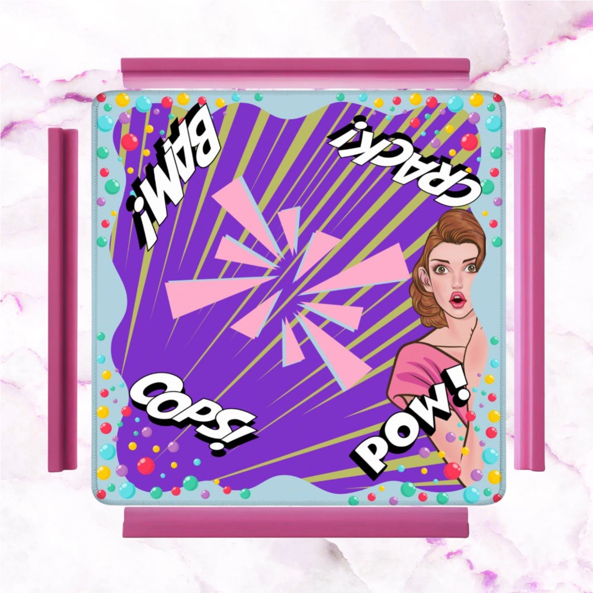 Purple Pop Art Mahjong Mat