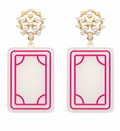 Mahjong Earrings - Soaps/White Dragon