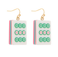 Mahjong Tile Earrings - Dot